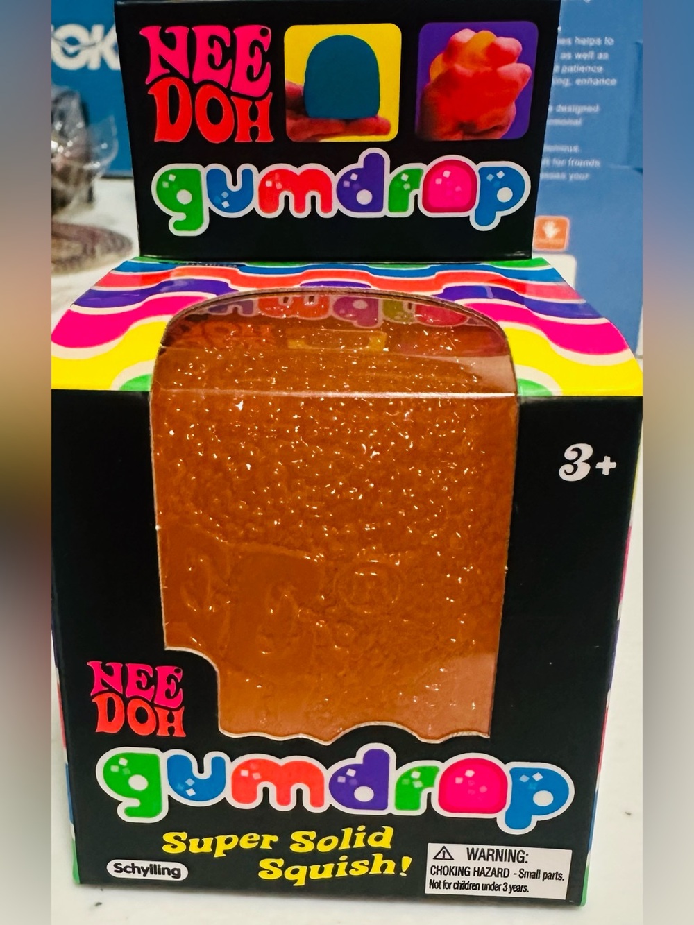 NeeDoh Gumdrop Super Solid Squish! - Orange